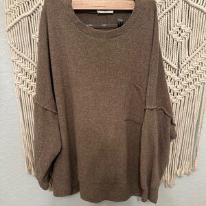 Zenana Outfitters Taupe Knit Sweater